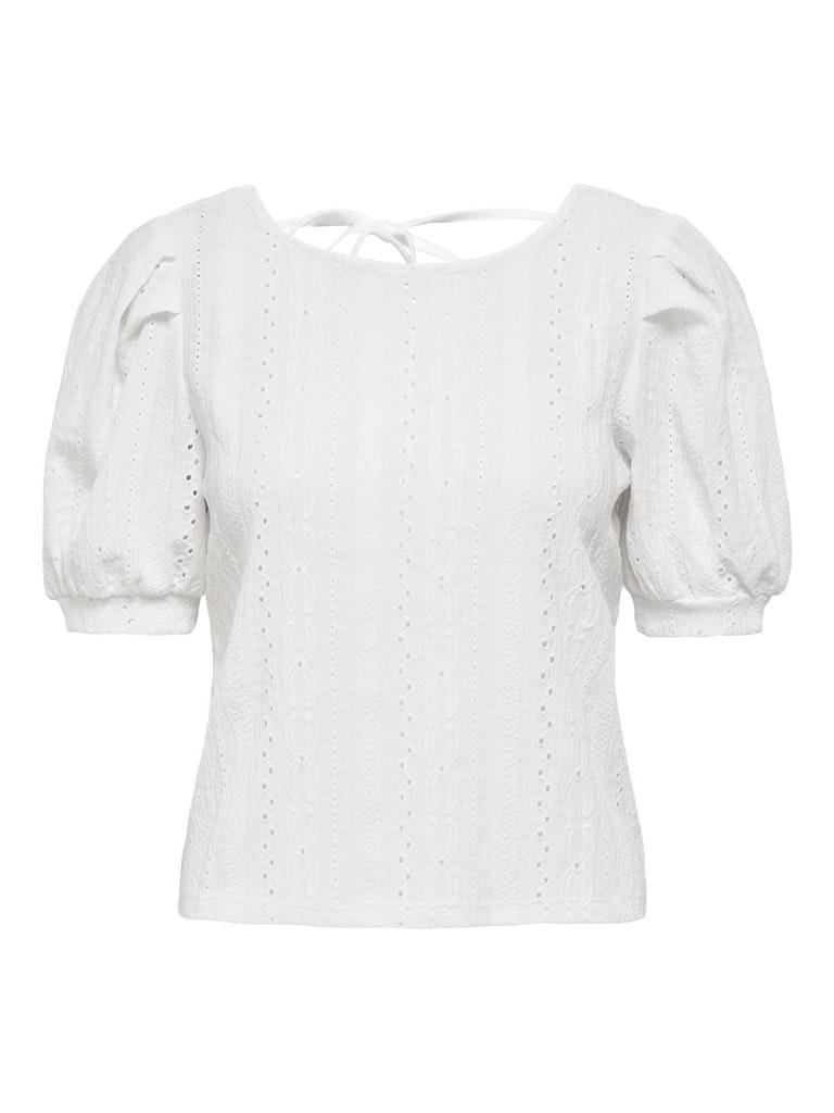 ONLY  Lela Puff 2/4 Top Jrs Cloud Dancer WIT L