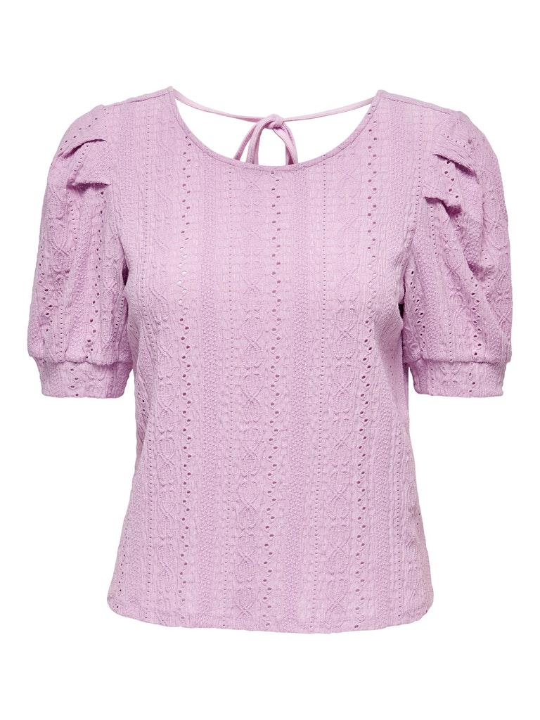 ONLY  Lela Puff 2/4 Top Jrs Orchid Bouquet PAARS M