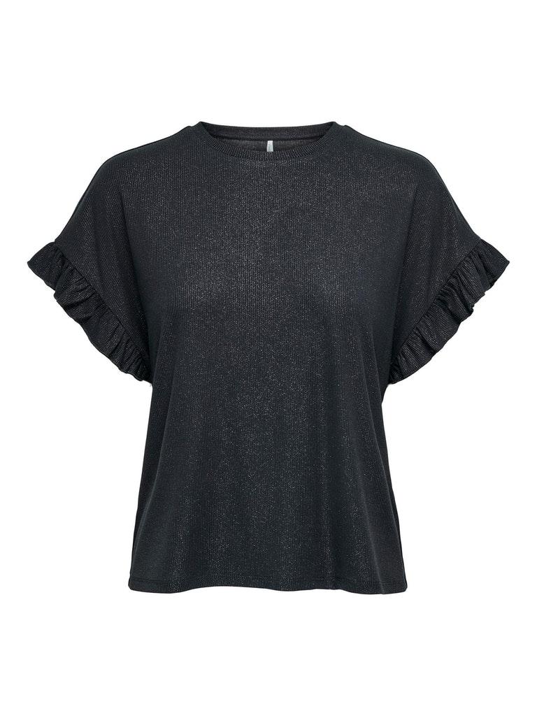 Only ONLMARLA SL GLITTER TOP - Phantom Grey