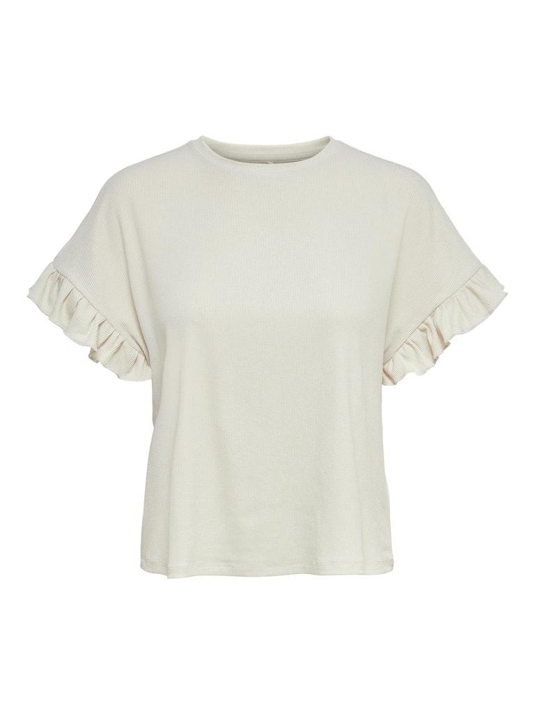Only ONLMARLA SL GLITTER TOP - Moonbeam Beige