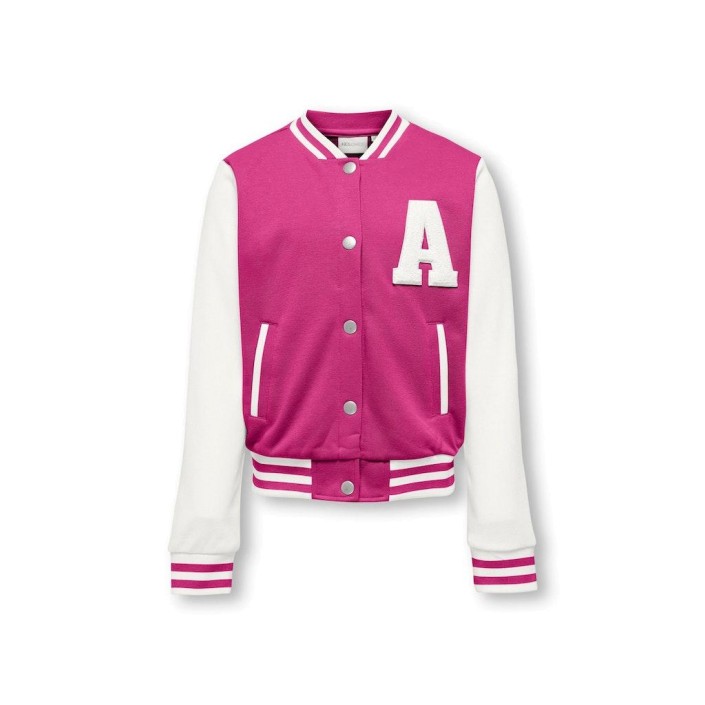 Geavanceerd de jouwe Aas ONLY:KIDS ONLY KOGROCKY L/S BOMBER JACKET SWT Very Berry/Cloud Dancer Badge  + | Freewear | Freewear