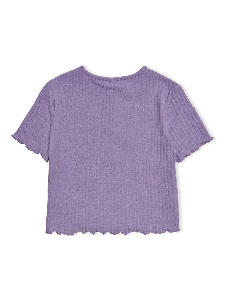 Kids ONLY KMGNELLA S/S O-NECK TOP JRS Meisjes T-shirt - Maat 86