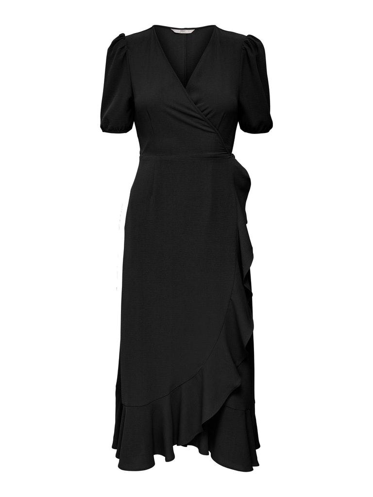 ONLY ONLMETTE SS WRAP MIDI DRESS WVN Dames Jurk - Maat XS