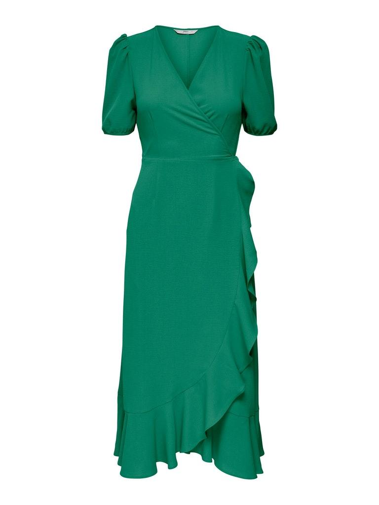 ONLY ONLMETTE SS WRAP MIDI DRESS WVN Dames Jurk - Maat M
