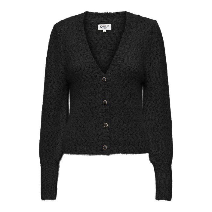 Only ONLROSETTE LS CARDIGAN CS KNT Black/DTM Glitter/DTM Button w. | Freewear ONLROSETTE LS CARDIGAN CS KNT - www.freewear.nl - Freewear