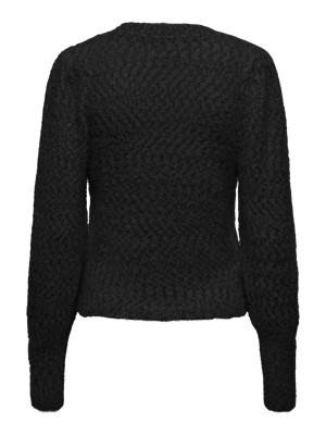 Only ONLROSETTE LS CARDIGAN CS KNT Black/DTM Glitter/DTM Button w. | Freewear ONLROSETTE LS CARDIGAN CS KNT - www.freewear.nl - Freewear