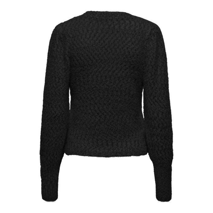 Only ONLROSETTE LS CARDIGAN CS KNT Black/DTM Glitter/DTM Button w. | Freewear ONLROSETTE LS CARDIGAN CS KNT - www.freewear.nl - Freewear