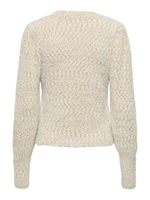 Only ONLROSETTE LS CARDIGAN CS KNT Egret/Pale Gold Glitter/ DTM But | Freewear ONLROSETTE LS CARDIGAN CS KNT - www.freewear.nl - Freewear