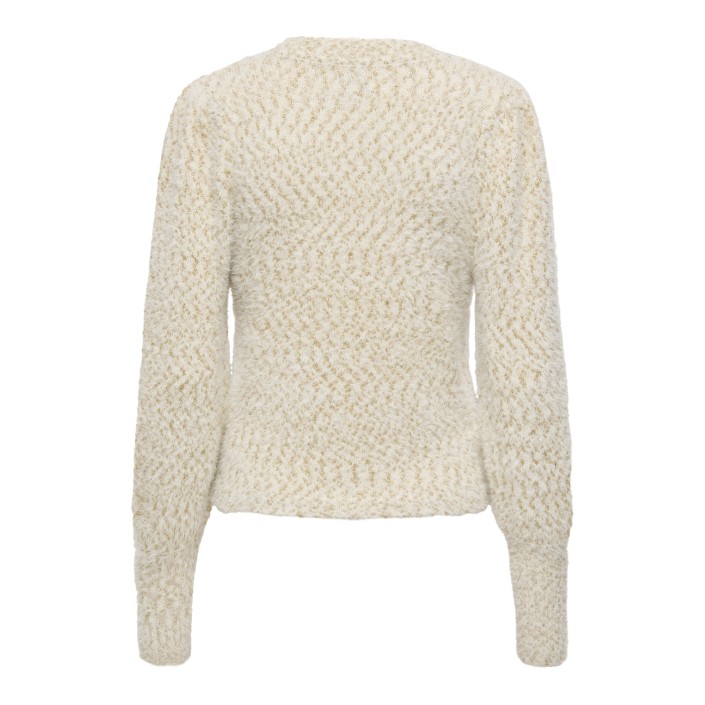 Only ONLROSETTE LS CARDIGAN CS KNT Egret/Pale Gold Glitter/ DTM But | Freewear ONLROSETTE LS CARDIGAN CS KNT - www.freewear.nl - Freewear