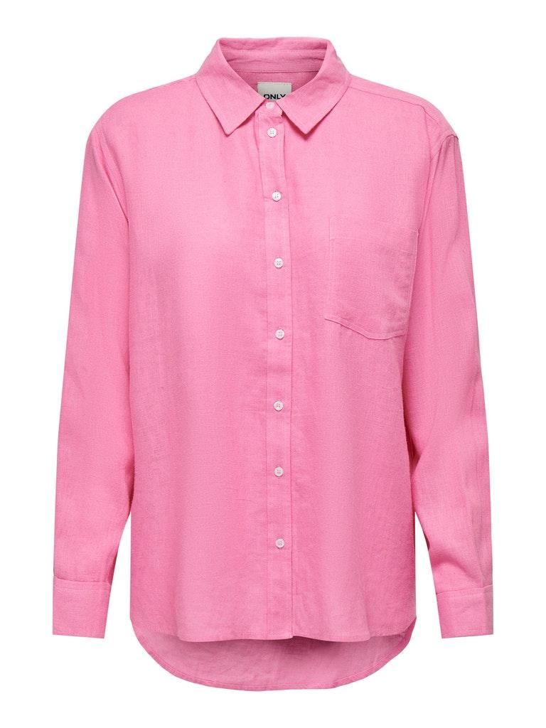 Only Blouse Onltokyo L/s Linen Blend Shirt Pnt 15259585 Sachet Pink Dames Maat - M