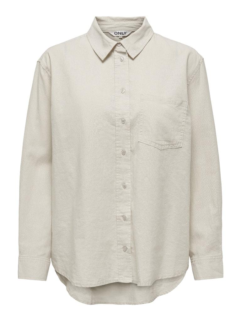 ONLY ONLTOKYO L/S LINEN BLEND SHIRT PNT NOOS Dames T-shirt  - Maat XL