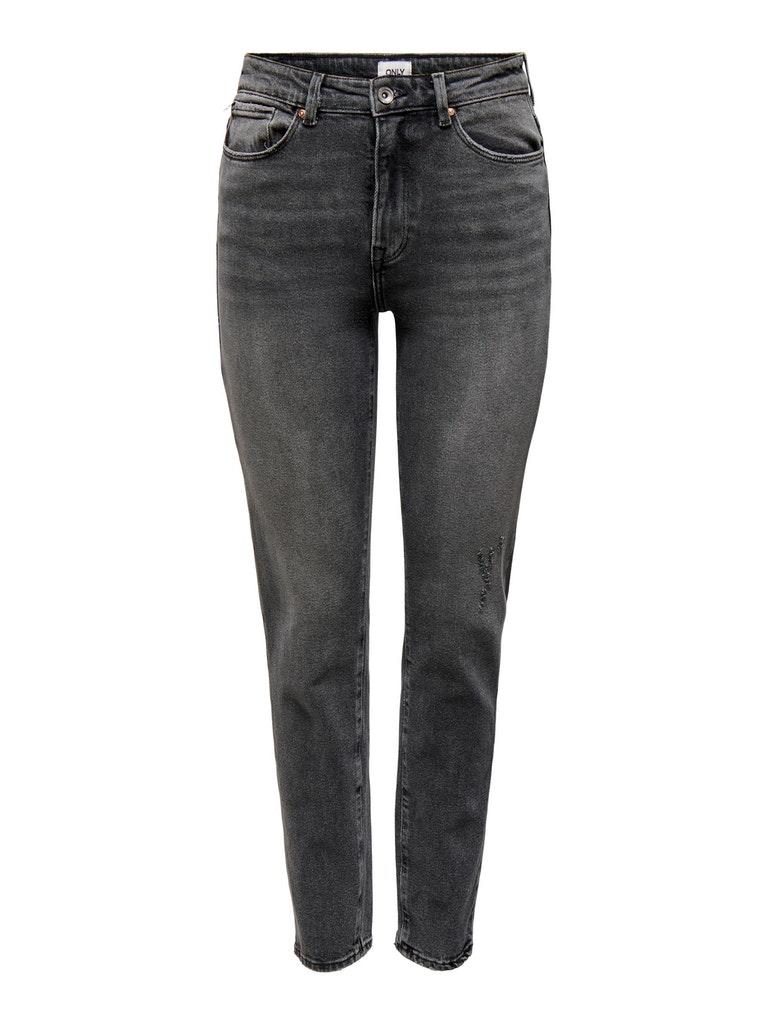 Only Jeans Onlemily Stretch Hw St Ank Cro614 N 15259634 Dark Grey Denim Dames Maat - W27 X L30