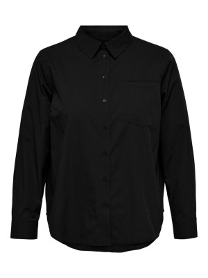 Carmakoma CARMILLAS SOLID LS SHIRT WVN Black | Freewear CARMILLAS SOLID LS SHIRT WVN - www.freewear.nl - Freewear