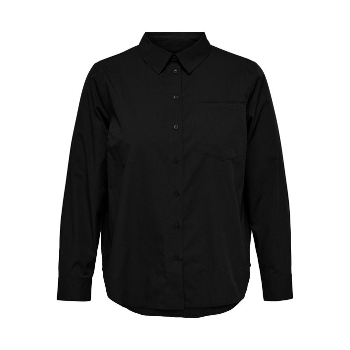 Carmakoma CARMILLAS SOLID LS SHIRT WVN Black | Freewear CARMILLAS SOLID LS SHIRT WVN - www.freewear.nl - Freewear