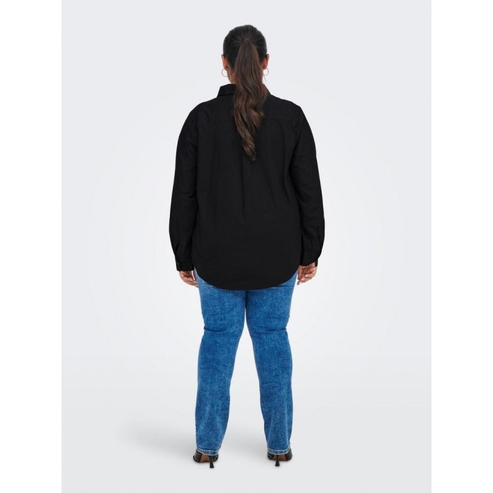Carmakoma CARMILLAS SOLID LS SHIRT WVN Black | Freewear CARMILLAS SOLID LS SHIRT WVN - www.freewear.nl - Freewear