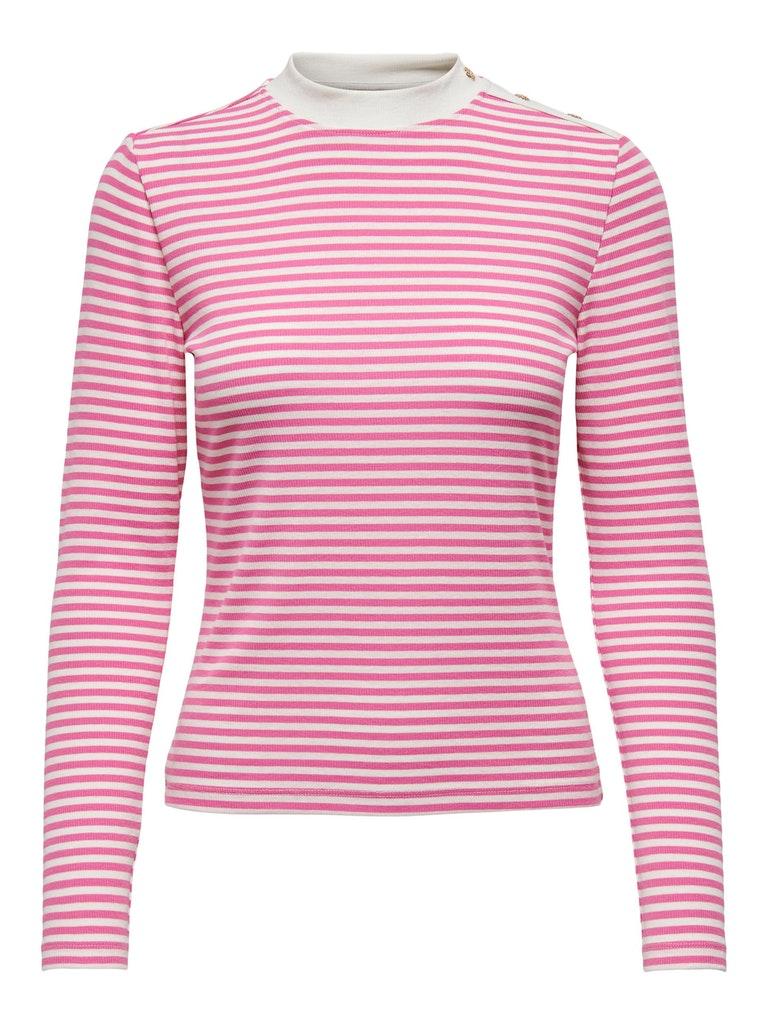 Only T-shirt Onlcindy L/s  Top Cs Jrs 15271148 Super Pink Dames Maat - M