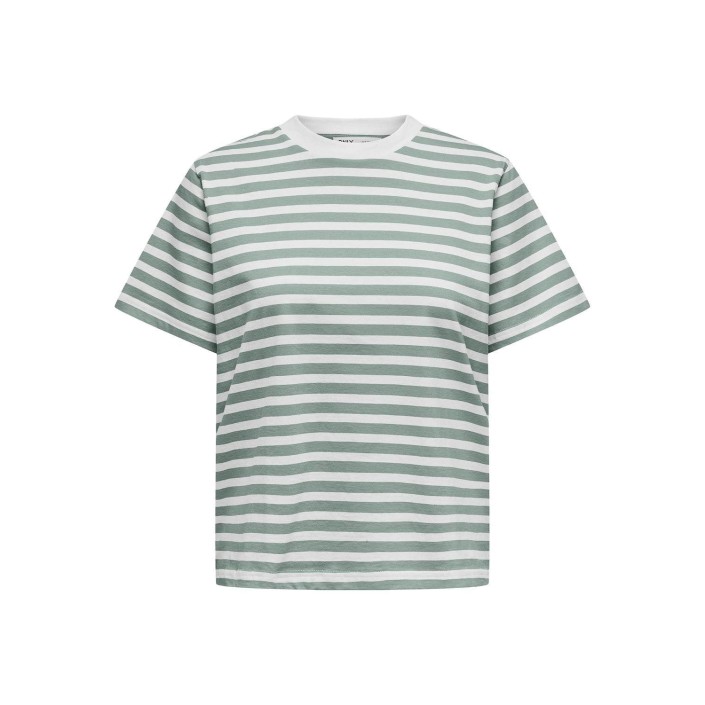 Only ONLLIVINA S/S STRIPE TEE JRS NOOS Jadeite/WHITE STRIPES | Freewear ONLLIVINA S/S STRIPE TEE JRS NOOS - www.freewear.nl - Freewear