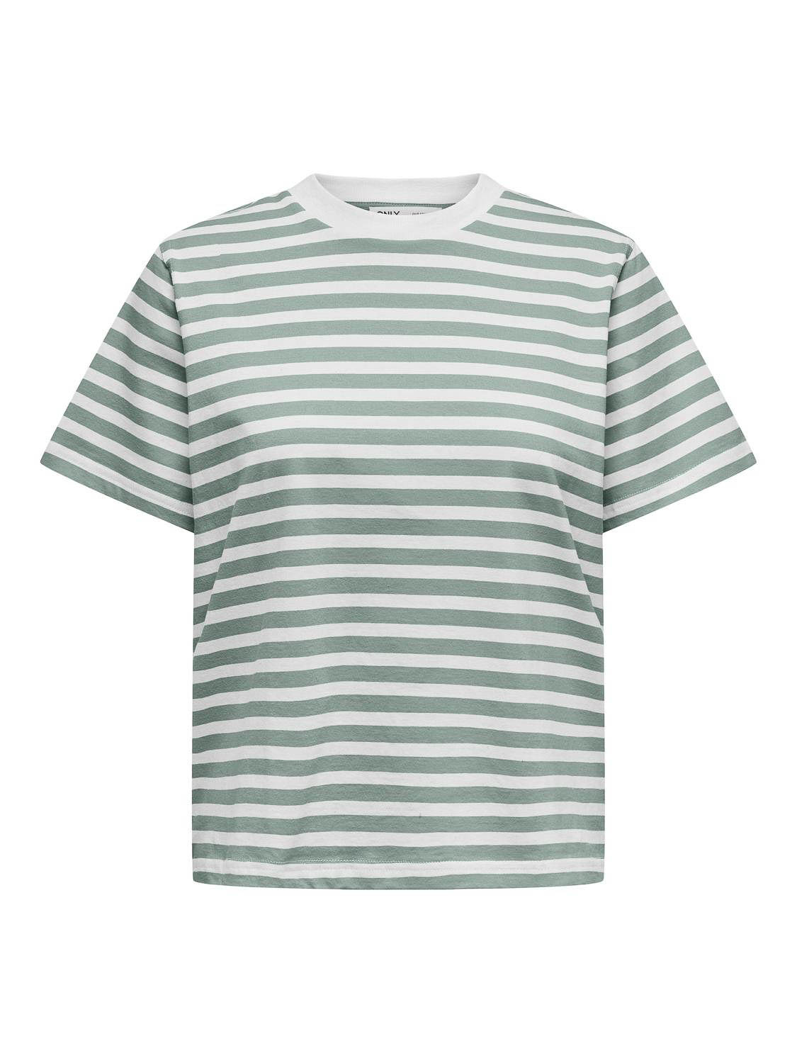 Only Livina S/S Stripe Tee Vrouwen op kleur wit, Maat L