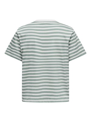 Only ONLLIVINA S/S STRIPE TEE JRS NOOS Jadeite/WHITE STRIPES | Freewear ONLLIVINA S/S STRIPE TEE JRS NOOS - www.freewear.nl - Freewear