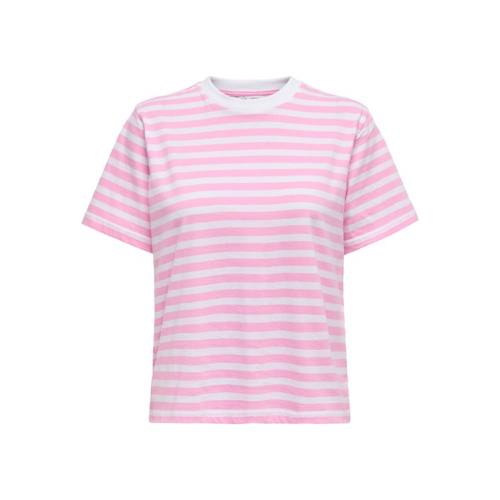 Only ONLLIVINA S/S STRIPE TEE JRS NOOS Bonbon/WHITE STRIPES | Freewear ONLLIVINA S/S STRIPE TEE JRS NOOS - www.freewear.nl - Freewear