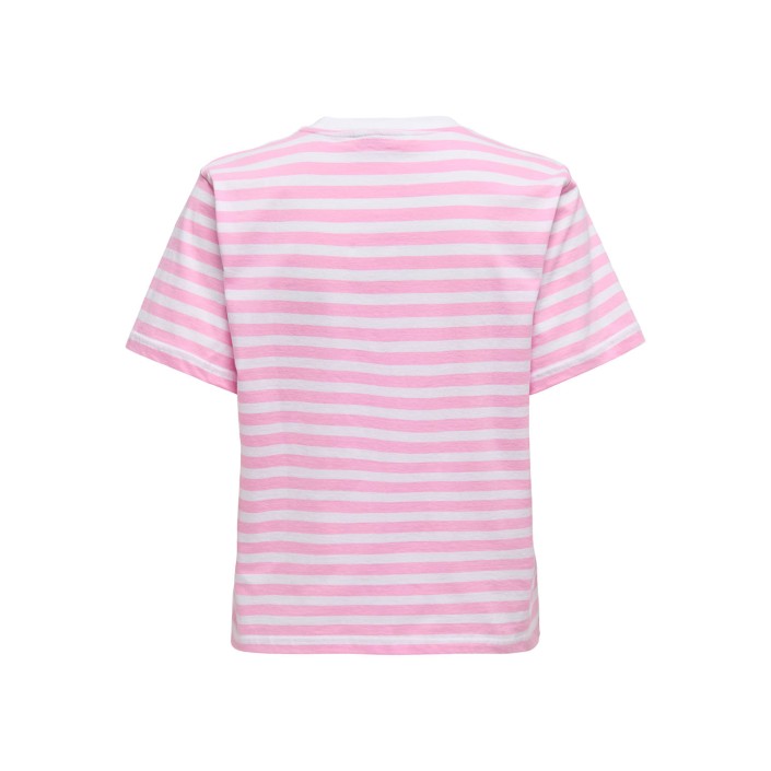 Only ONLLIVINA S/S STRIPE TEE JRS NOOS Bonbon/WHITE STRIPES | Freewear ONLLIVINA S/S STRIPE TEE JRS NOOS - www.freewear.nl - Freewear