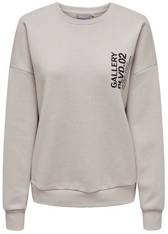 Only Trui Onlzenja Boxy L/s Box Swt 15275525 Moonbeam/gallery Dames Maat - L