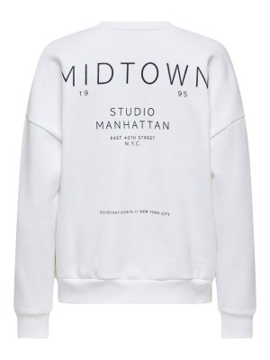 Only ONLZENJA BOXY L/S BOX SWT Cloud Dancer/Midtown | Freewear ONLZENJA BOXY L/S BOX SWT - www.freewear.nl - Freewear