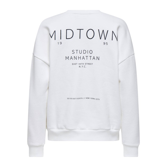 Only ONLZENJA BOXY L/S BOX SWT Cloud Dancer/Midtown | Freewear ONLZENJA BOXY L/S BOX SWT - www.freewear.nl - Freewear