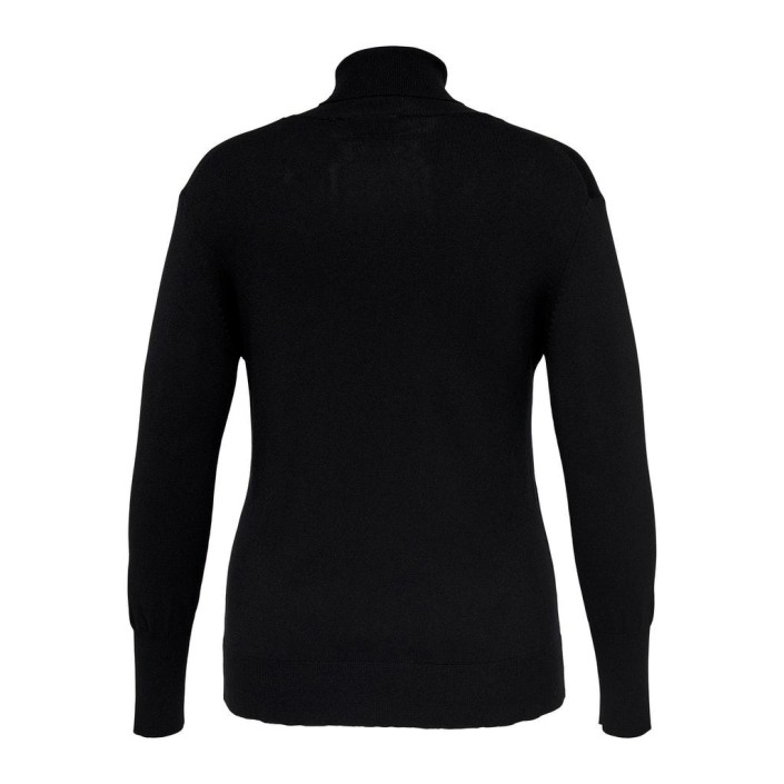 Carmakoma CARVENICE LIFEL/S ROLL PULLOVER KNT Black | Freewear CARVENICE LIFEL/S ROLL PULLOVER KNT - www.freewear.nl - Freewear