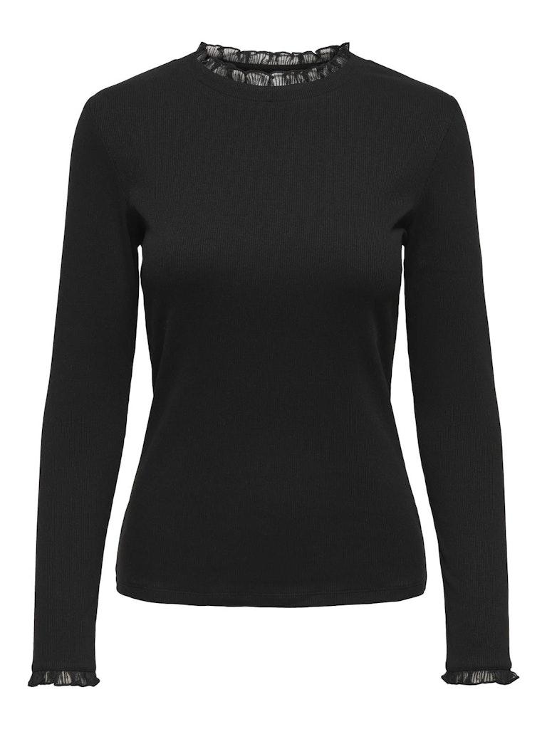 Only Onlleslie L/s Lace Mix Top Jrs Noos