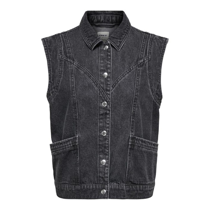 Only ONLKENNEDY SL DNM WAISTCOAT BJ NOOS Washed Black | Freewear ONLKENNEDY SL DNM WAISTCOAT BJ NOOS - www.freewear.nl - Freewear