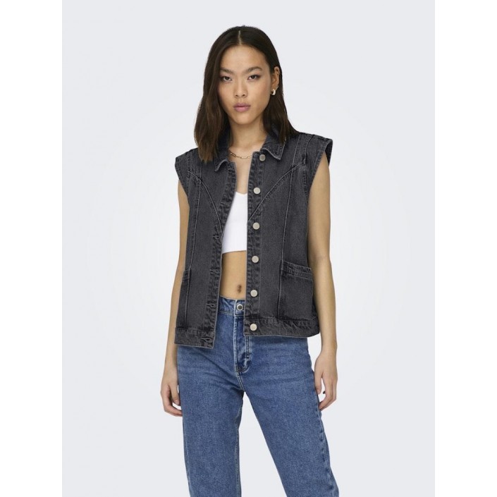 Only ONLKENNEDY SL DNM WAISTCOAT BJ NOOS Washed Black | Freewear ONLKENNEDY SL DNM WAISTCOAT BJ NOOS - www.freewear.nl - Freewear