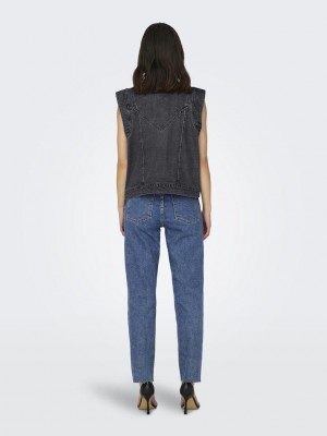 Only ONLKENNEDY SL DNM WAISTCOAT BJ NOOS Washed Black | Freewear ONLKENNEDY SL DNM WAISTCOAT BJ NOOS - www.freewear.nl - Freewear