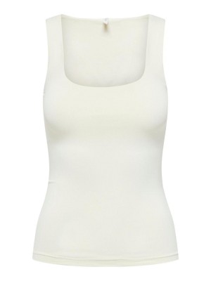 Only ONLEA S/L 2-WAYS FIT TOP JRS NOOS Cloud Dancer | Freewear ONLEA S/L 2-WAYS FIT TOP JRS NOOS - www.freewear.nl - Freewear