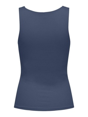 Only ONLEA S/L 2-WAYS FIT TOP JRS NOOS Vintage Indigo | Freewear ONLEA S/L 2-WAYS FIT TOP JRS NOOS - www.freewear.nl - Freewear