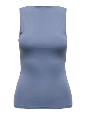 Only ONLEA S/L 2-WAYS FIT TOP JRS NOOS Vintage Indigo | Freewear ONLEA S/L 2-WAYS FIT TOP JRS NOOS - www.freewear.nl - Freewear