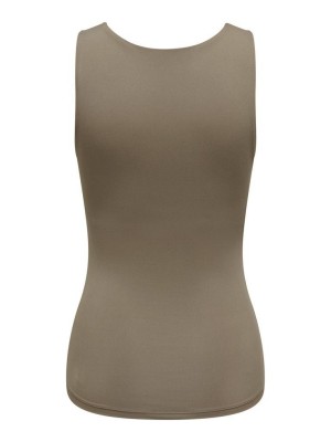 Only ONLEA S/L 2-WAYS FIT TOP JRS NOOS Walnut | Freewear ONLEA S/L 2-WAYS FIT TOP JRS NOOS - www.freewear.nl - Freewear
