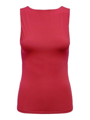 Only ONLEA S/L 2-WAYS FIT TOP JRS NOOS Racing Red | Freewear ONLEA S/L 2-WAYS FIT TOP JRS NOOS - www.freewear.nl - Freewear