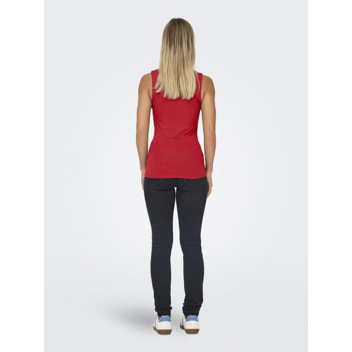 Only ONLEA S/L 2-WAYS FIT TOP JRS NOOS Racing Red | Freewear ONLEA S/L 2-WAYS FIT TOP JRS NOOS - www.freewear.nl - Freewear