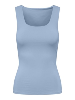 Only ONLEA S/L 2-WAYS FIT TOP JRS NOOS Soft Chambray | Freewear ONLEA S/L 2-WAYS FIT TOP JRS NOOS - www.freewear.nl - Freewear
