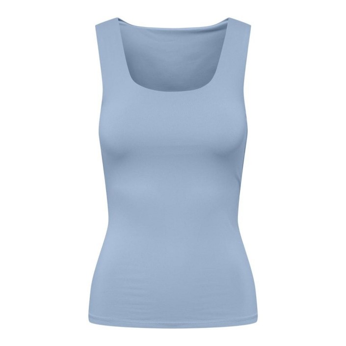 Only ONLEA S/L 2-WAYS FIT TOP JRS NOOS Soft Chambray | Freewear ONLEA S/L 2-WAYS FIT TOP JRS NOOS - www.freewear.nl - Freewear