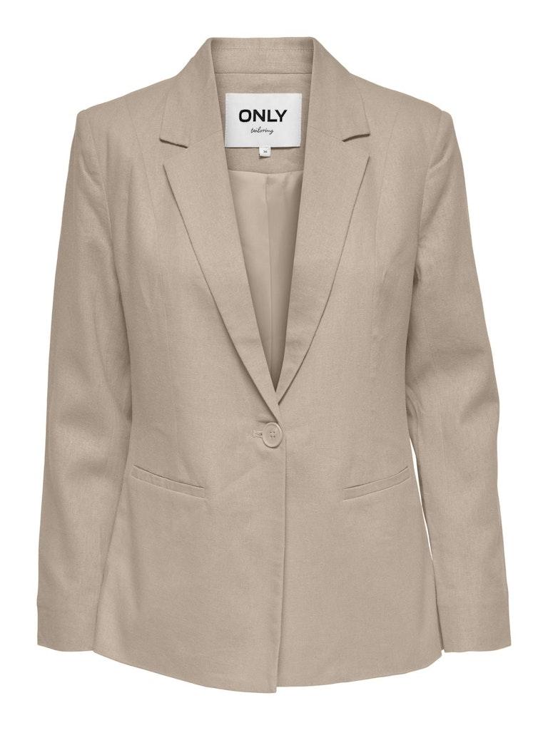 Only Blazer Onlola-caro L/s Linen Bl Blazer Cc 15279507 Oxford Tan Dames Maat - 36