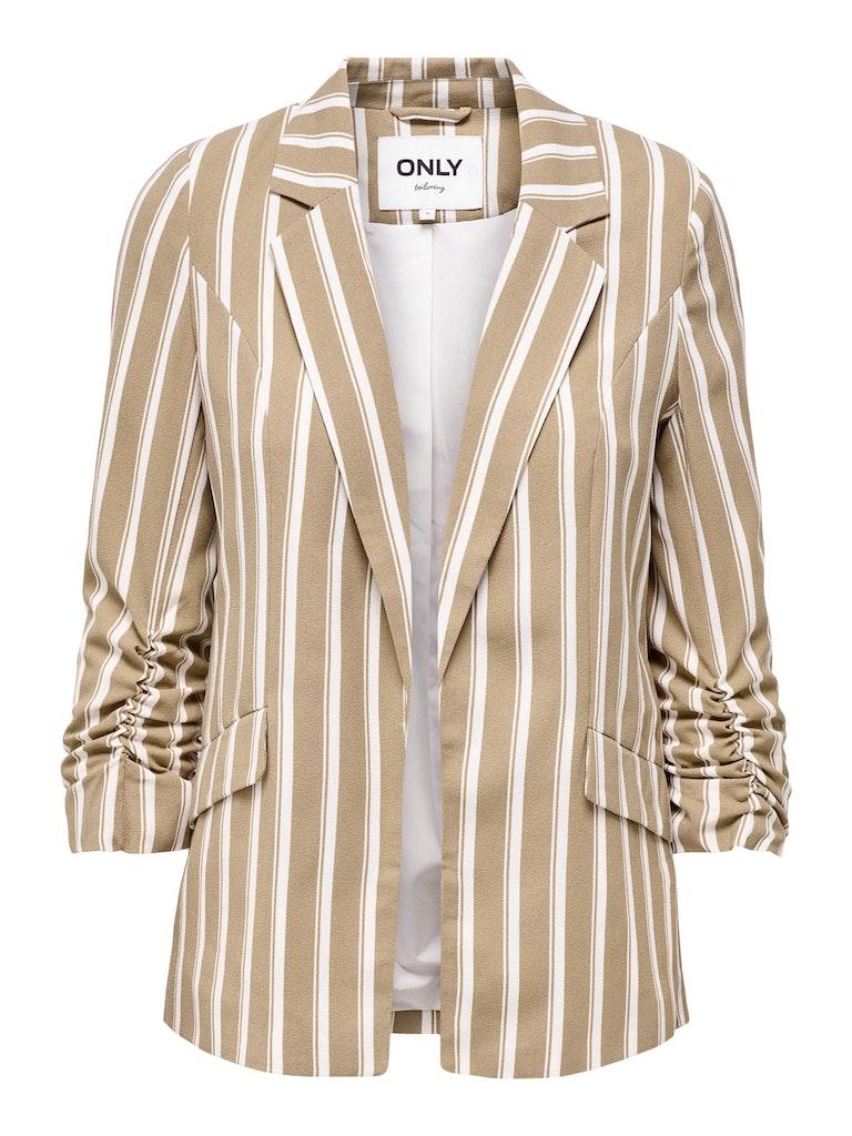 Only Blazer Onldiana-lowa 3/4 Stripe Blazer Cc 15279673 Silver Mink Dames Maat - 42