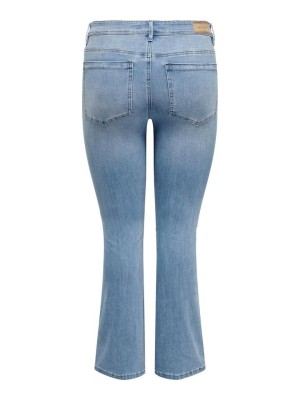 Carmakoma CARSALLY  HW SK FLARED DNM BJ759 Light Medium Blue Denim | Freewear CARSALLY  HW SK FLARED DNM BJ759 - www.freewear.nl - Freewear