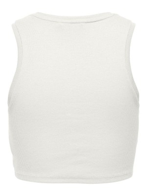 Only ONLVILMA S/L CROPPED TANK TOP JRS N: Cloud Dancer | Freewear ONLVILMA S/L CROPPED TANK TOP JRS N: - www.freewear.nl - Freewear