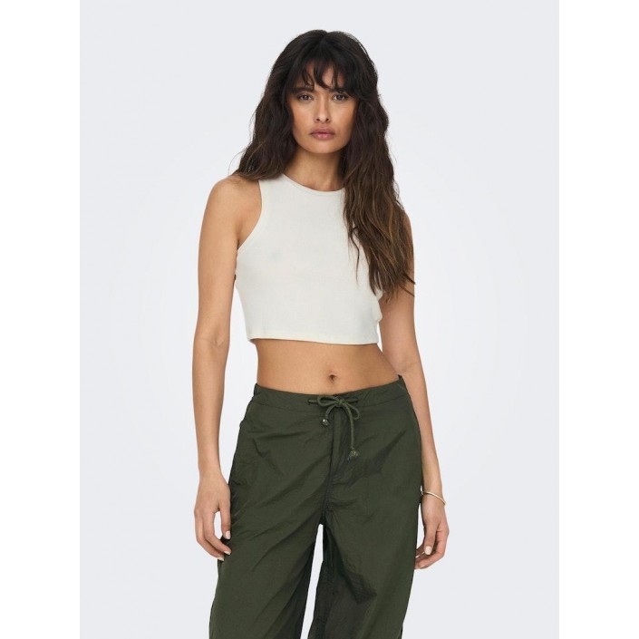 Only ONLVILMA S/L CROPPED TANK TOP JRS N: Cloud Dancer | Freewear ONLVILMA S/L CROPPED TANK TOP JRS N: - www.freewear.nl - Freewear