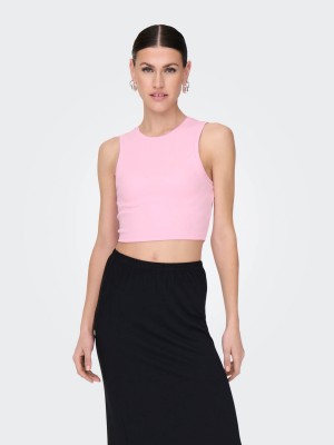 Only ONLVILMA S/L CROPPED TANK TOP JRS N: Pink Lady | Freewear ONLVILMA S/L CROPPED TANK TOP JRS N: - www.freewear.nl - Freewear