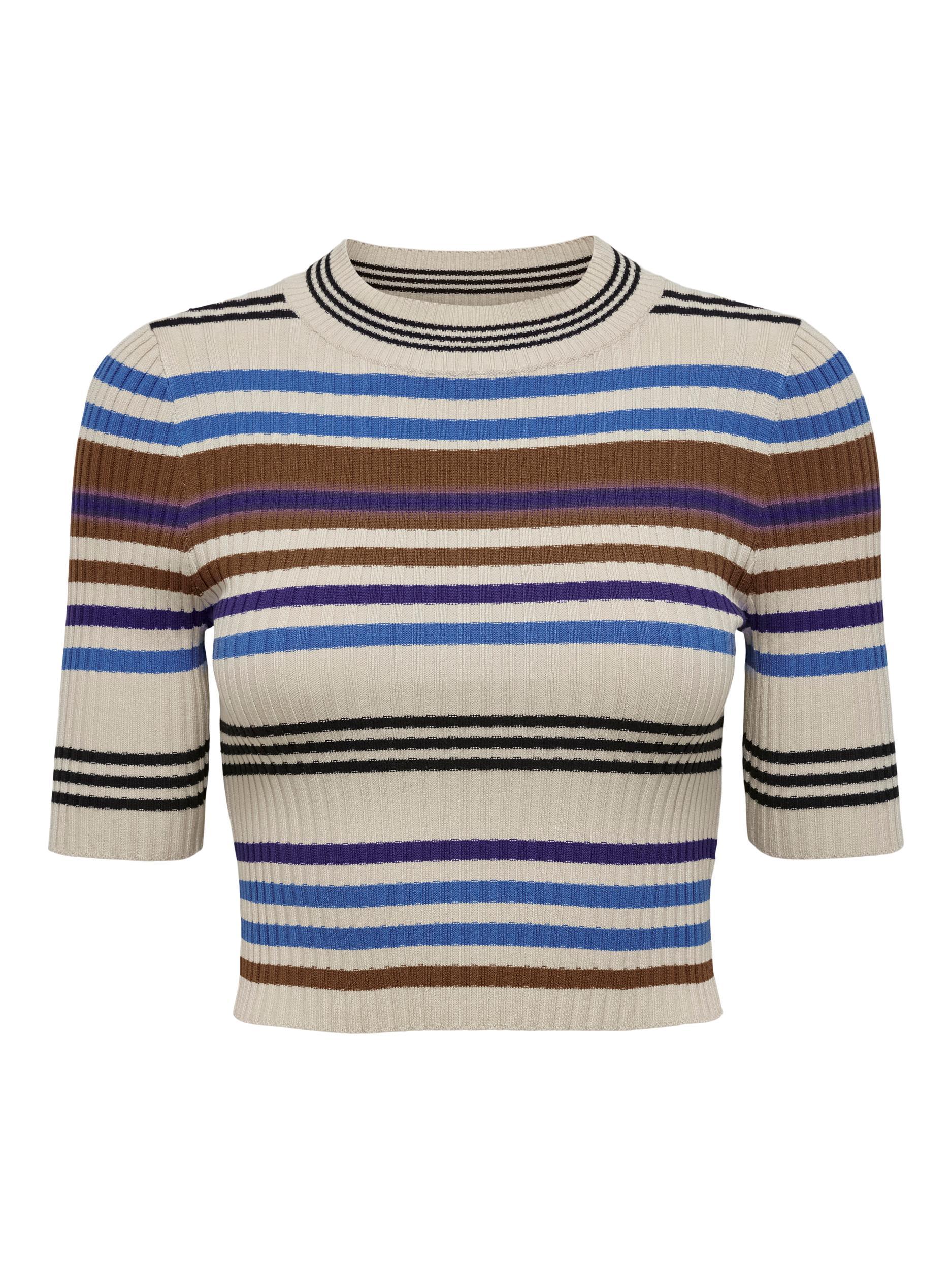 Only Onlmilla 2 4 Stripe Pullover Cs Knt