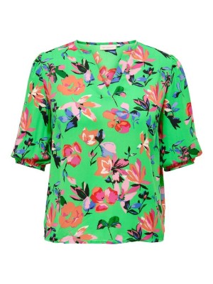 Carmakoma CARALMA LIFE 3/4 TOP AOP Island Green/FLEUR | Freewear CARALMA LIFE 3/4 TOP AOP - www.freewear.nl - Freewear