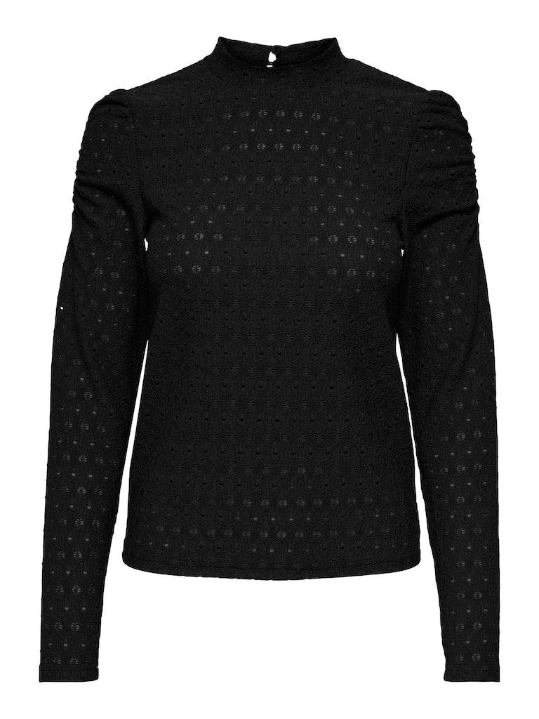 Only Blouse Onlrosaline L/s Puff Top Jrs 15285484 Black Dames Maat - L